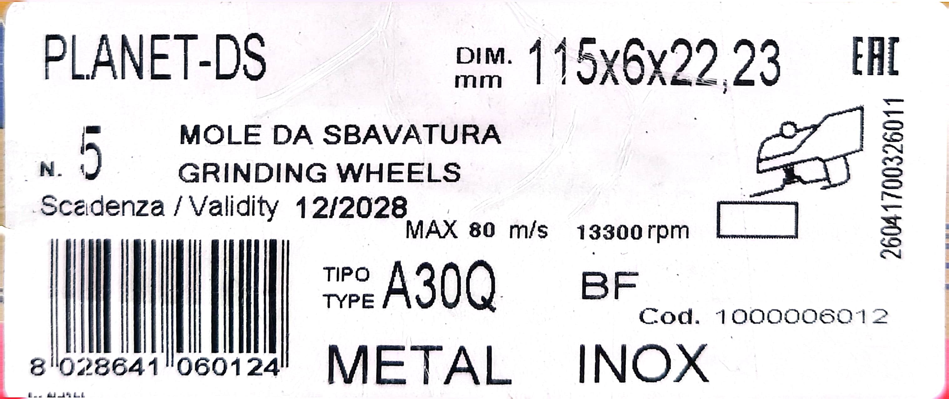 Image of product SAIT DISC FOR DEBURRING BOX OF 5 PIECES