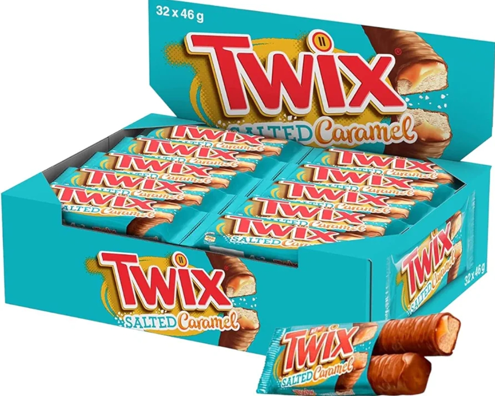 Image of product TWIX SALTED CARAMEL BOX WITH 32 PIECES