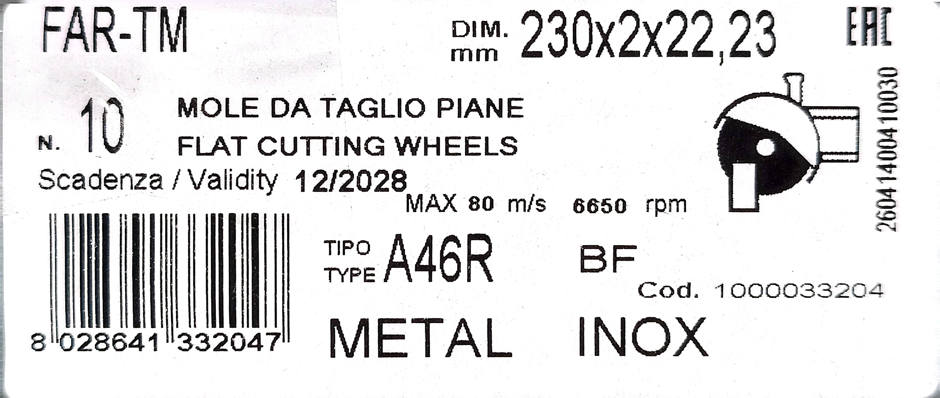 Image of product SAIT LARGE CUTTING DISC BOX 10 PIECES