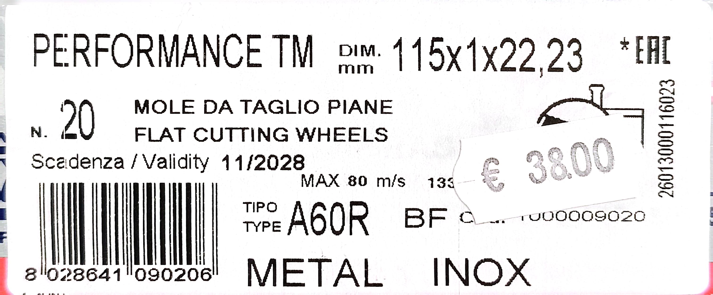 Image of product SAIT CUTTING DISC BOX OF 20 PIECES